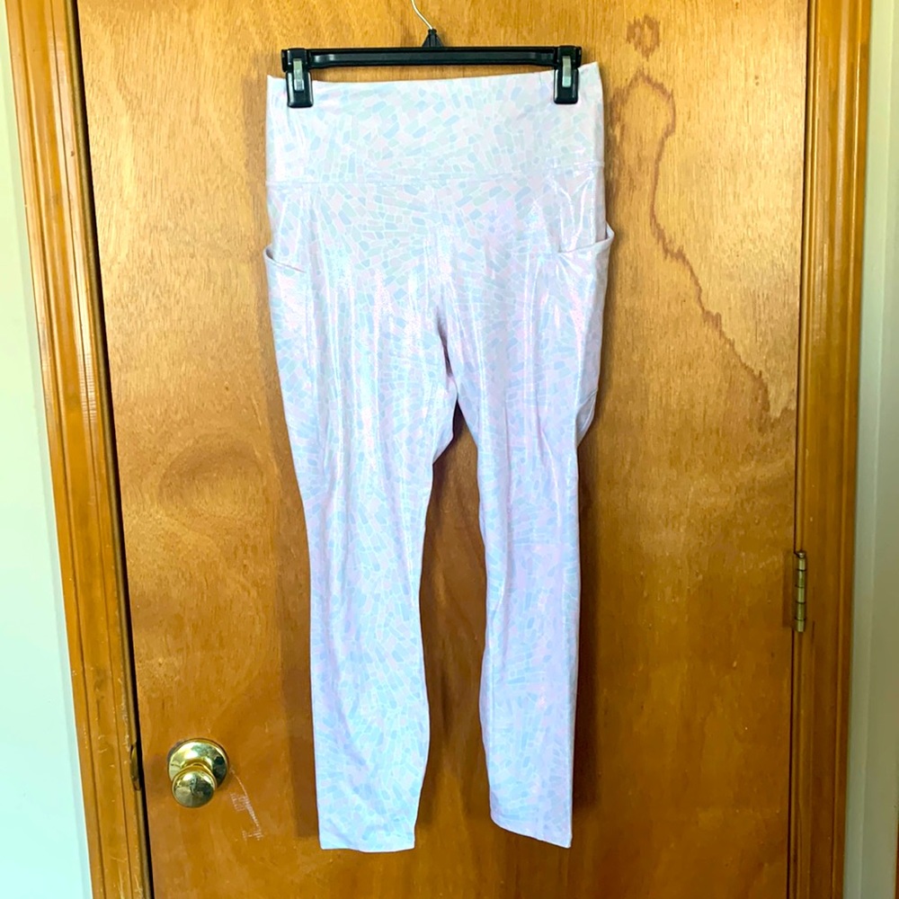 Fabletics foiled athletic leggings